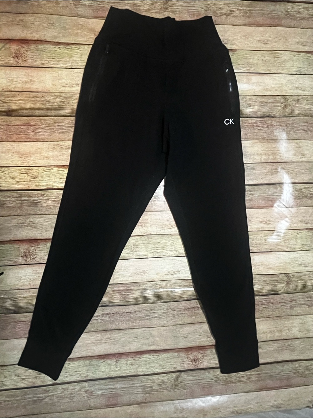 Calvin Klein Black Slim Jogger Pants with CK Logo